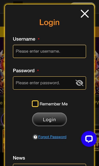 Step 2: Fill in your Username and Password correctly